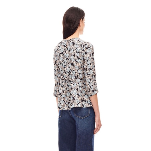 REBECCA TAYLOR 100% silk floral blouse RELISTED - Picture 11 of 14